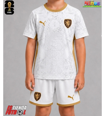 República Checa Segunda Equipación Niños Mundial 2026 Manga Corta (+ Pantalones cortos)